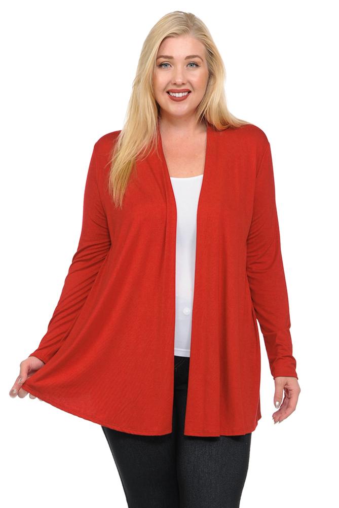 Jersey cardigan plus clearance size