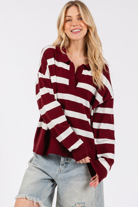 Striped Long Sleeve Sweater