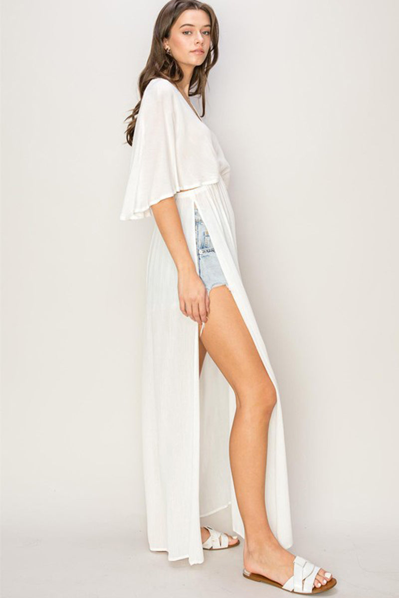 Batwing Sleeve Cover-up Dress