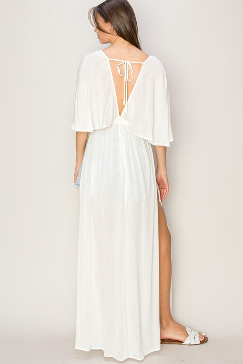 Batwing Sleeve Cover-up Dress