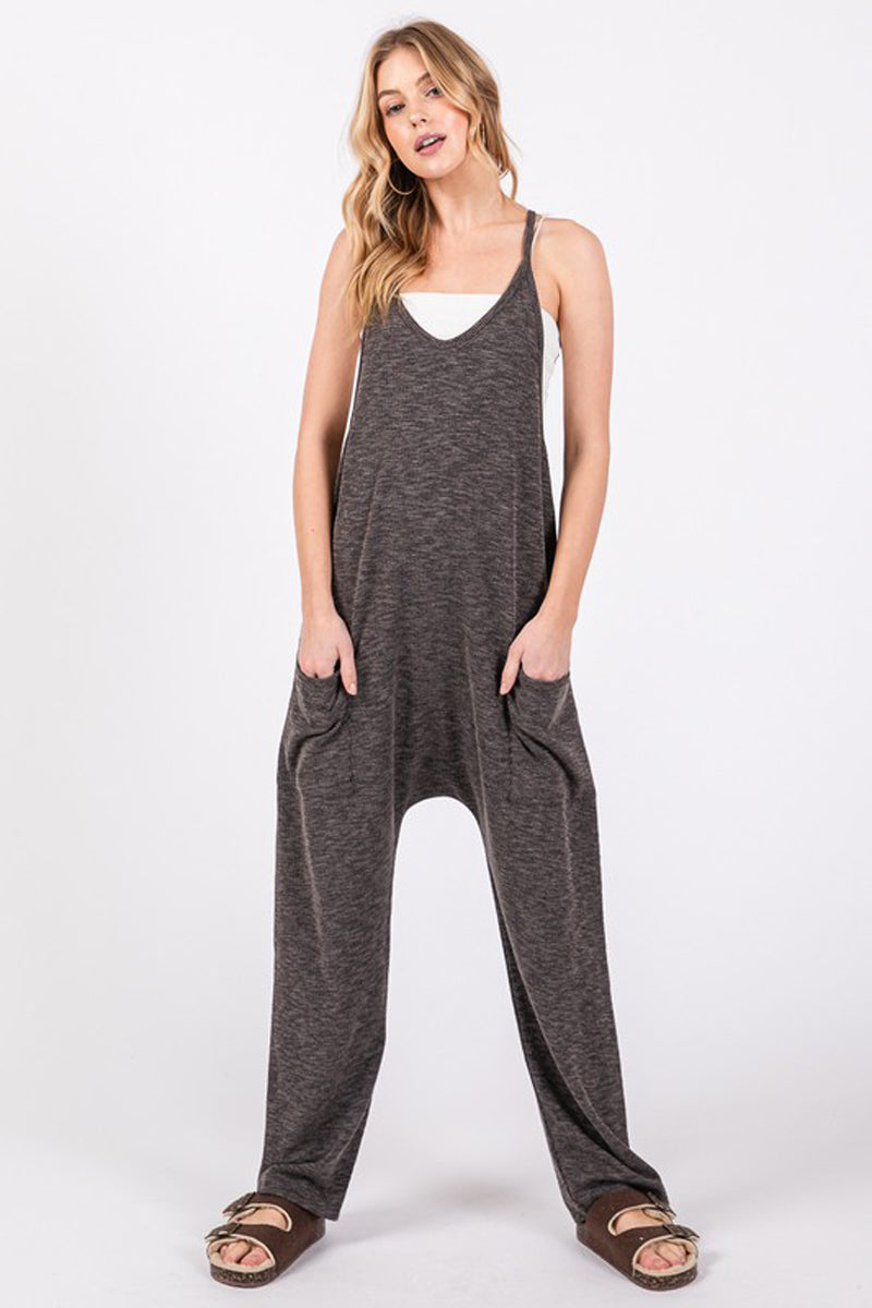 Ribbed Overall Jumpsuit