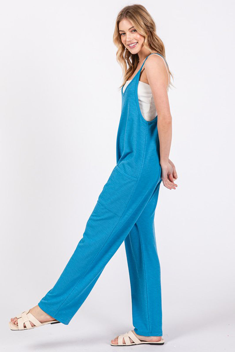 Ribbed Overall Jumpsuit