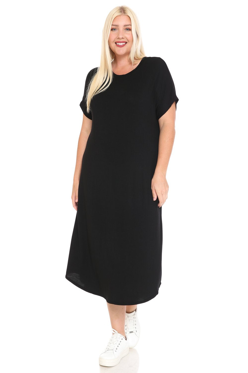 Dolman sleeve fashion dress plus size