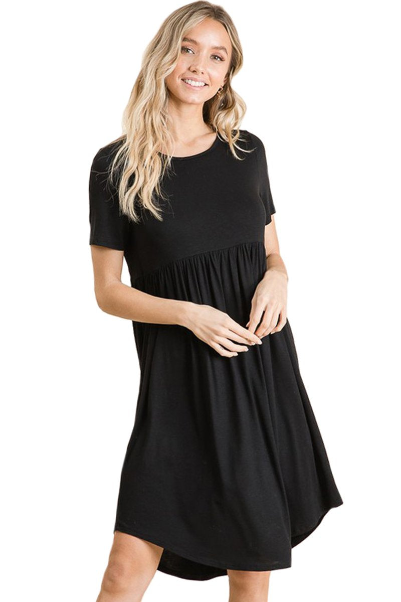 Short Sleeve Babydoll Dress