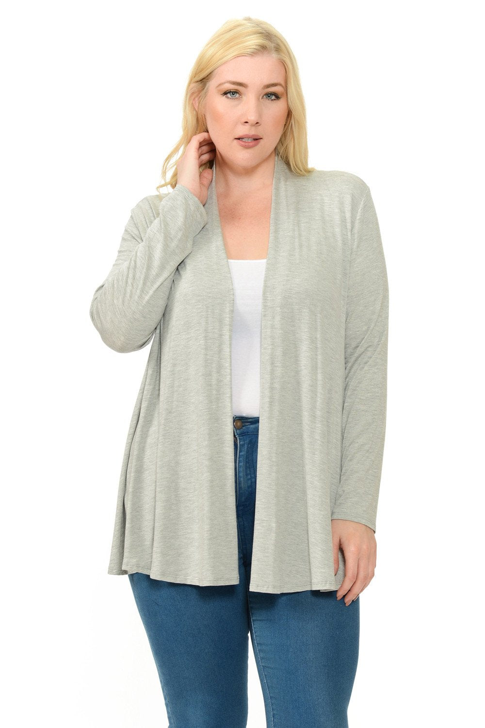 Long Sleeve Jersey Cardigan Plus Size – The Apparel Bar