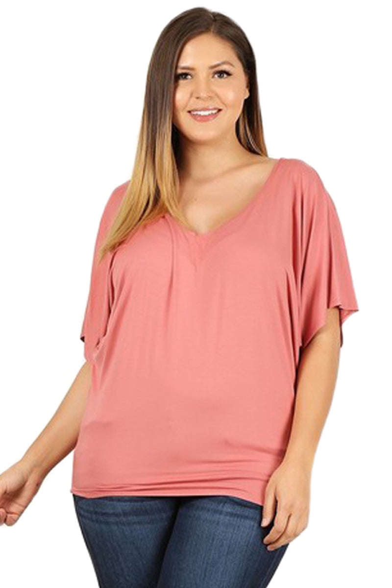 Spanx Perfect Length Dolman 3/4 Sleeve Top Size M pale pink