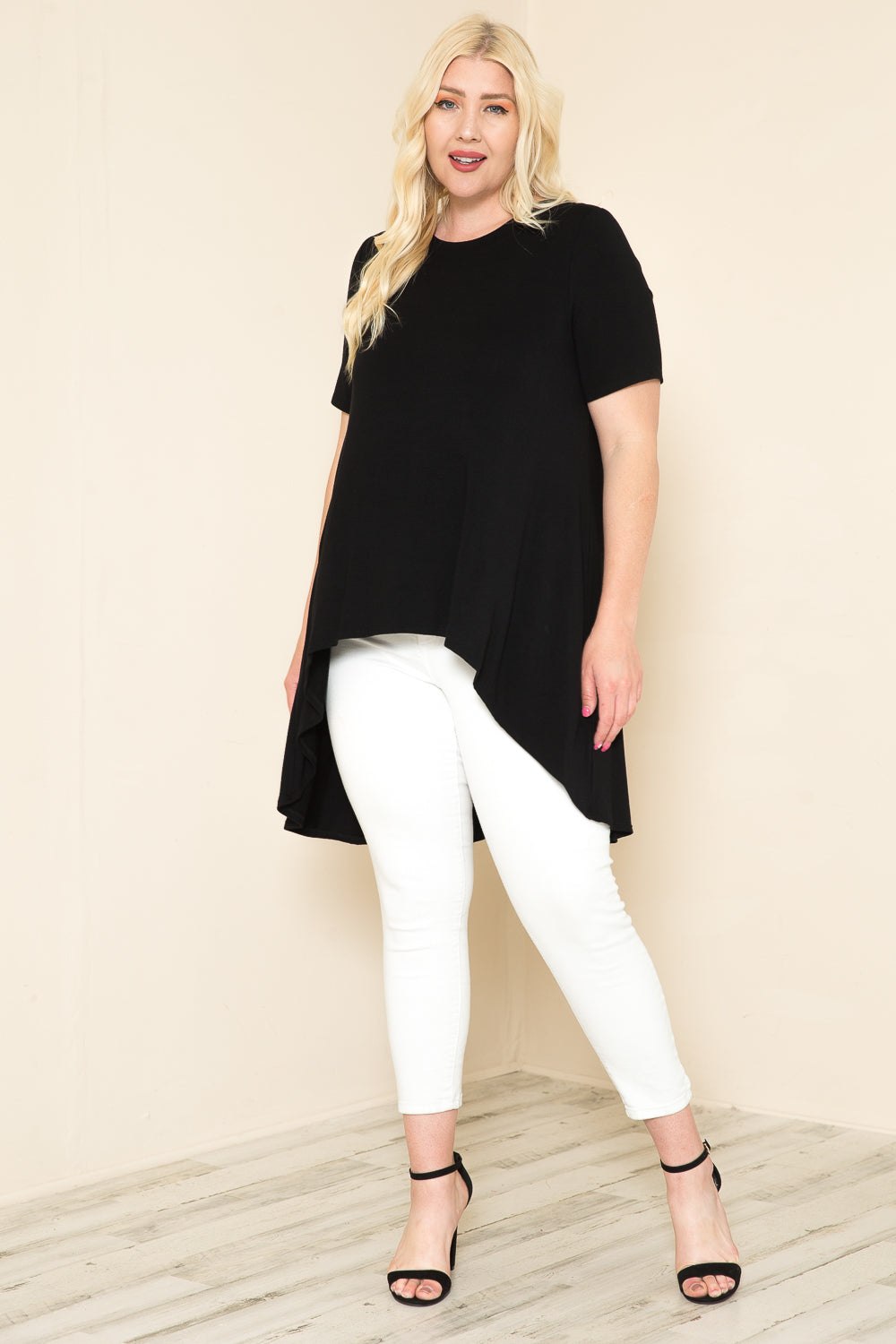 High low tunic store tops plus size