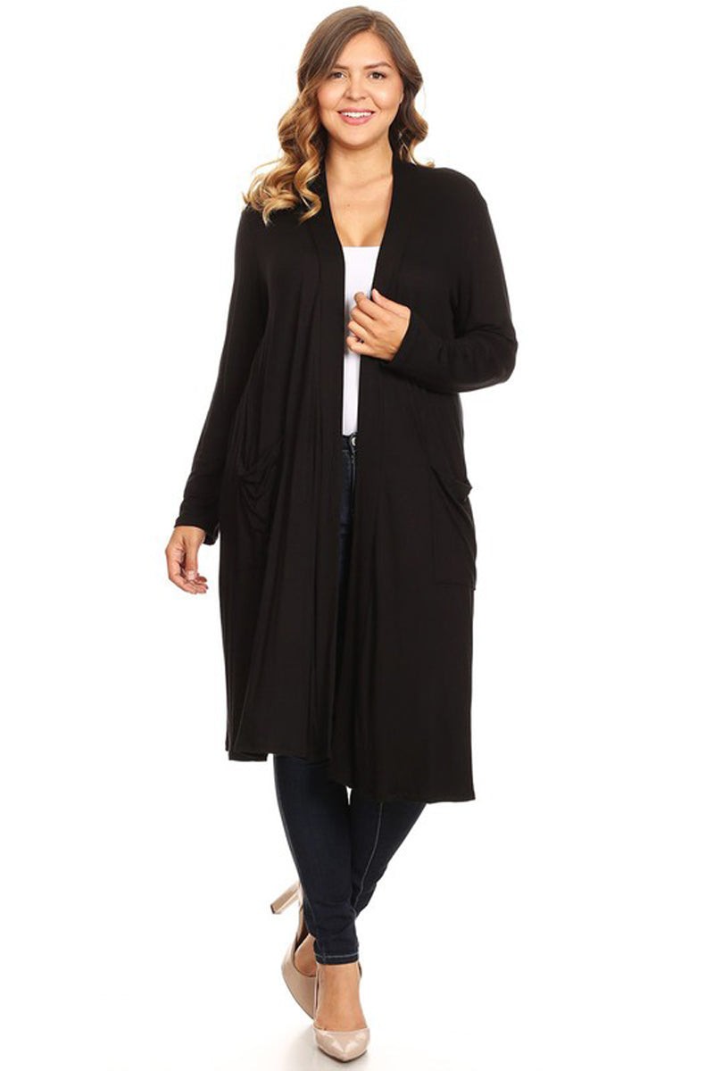 Plus size clearance duster sweater